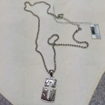 NIREY 크로스 모티브 목걸이 실버 쇼와 레트로