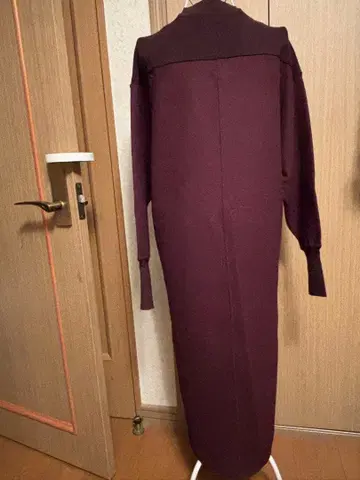 MACPHEE 퍼플 롱 니트 원피스