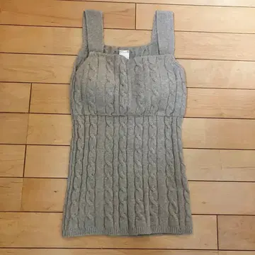 무인양품 코튼 혼방 복슬복슬 니트 브라 탱크탑 샌드베이지 M