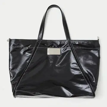 Matin Kim BIG COATING TOTE BAG IN BLACK