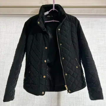 스트라디바리우스 블랙 퀼팅 다운 자켓