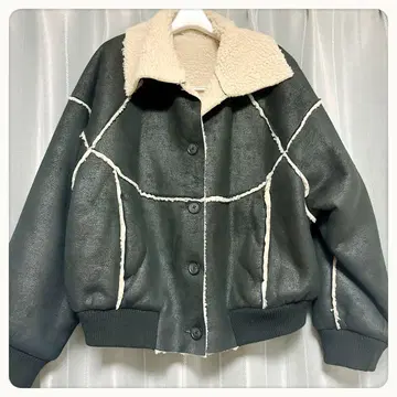 로리즈팜 보아 무스탕 블루종 자켓 코트 블랙 ZARA