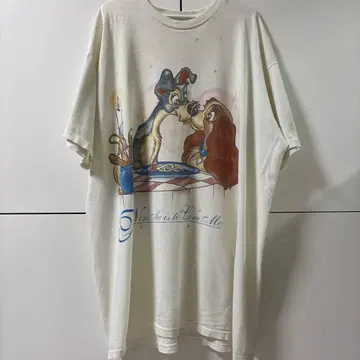 오버 사이즈 T셔츠 완완 이야기 디즈니 빈티지