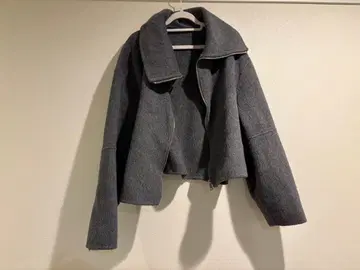 세존 드 파피용 더블 페이스 숏 기장 코트