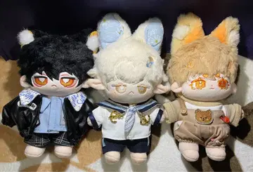 무속성 봉제 인형 20cm 세트 (의류 포함)