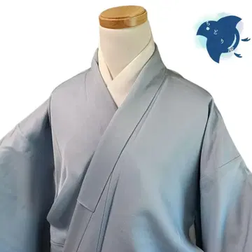 C13 치도리야 기모노 이로도메소데 이중 기모노 스카이블루