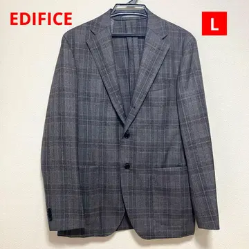 [ EDIFICE ] 자켓 남성용 체크 무늬 L 사이즈