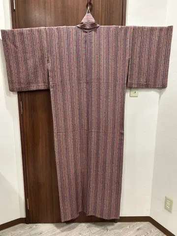 스트라이프 무늬 코몬 기모노 화장 65cm