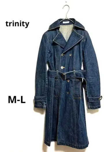 트리니티 코트 자켓 데님 클래시컬 걸리시 아우터 고급 M
