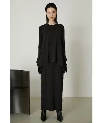 RIM.ARK 라운드 베스트 니트 세트 니트 세트 원피스