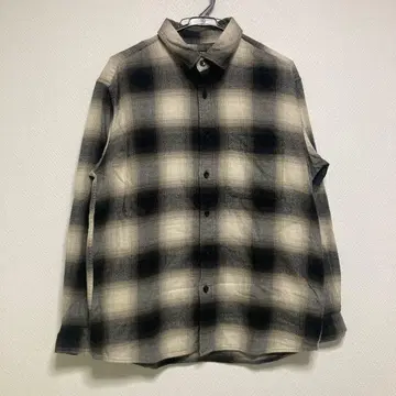 유니클로 옴브레 체크 코튼 플란넬 셔츠 섀도우 체크 M