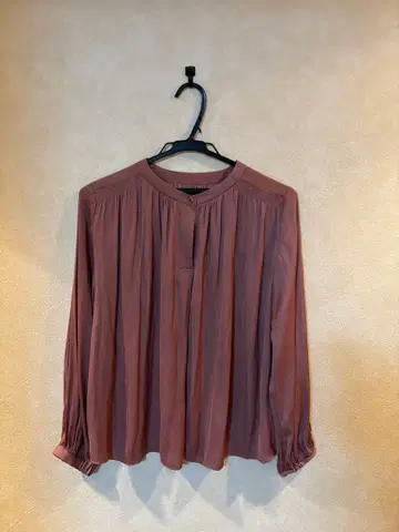 AOKI LES MUES 핑크 블라우스 긴팔 셔츠 오피스 의류