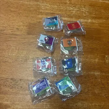 축구팀 플래그 캡슐 토이 8개 세트