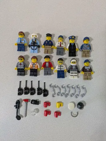 No.951 레고 미니 피규어 12개 잡화 시티 폴리스 경찰관 파이롯트
