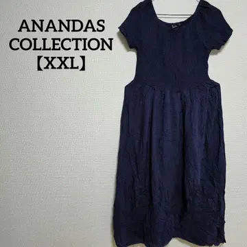 ANANDAS COLLECTION [ XXL ] 네이비 반팔 롱 원피스