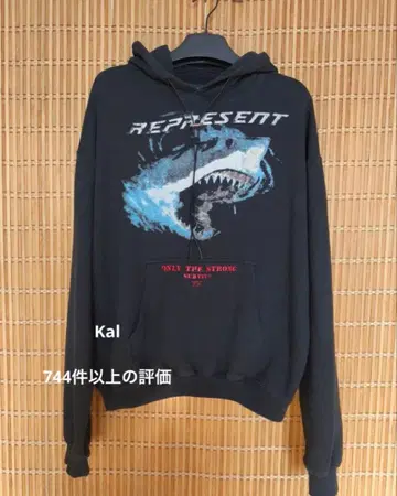 Represent Shark Logo Vintag 후드 부착 후드티