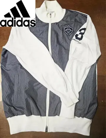무료배송/새상품급 adidas 집업 자켓 화이트/그레이 ( O)
