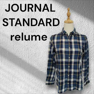 새상품급 저널 스탠다드 리룸 플란넬 셔츠 블루