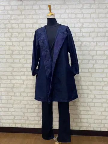 기모노 리메이크 패치워크 하프 코트