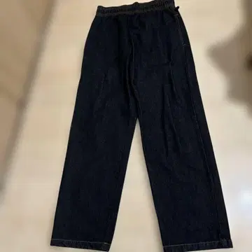 Cookman 블랙 데님 셰프 팬츠 세미 와이드