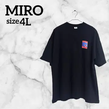 MIRO [ 4L ] T셔츠 반팔 블랙 빈티지 남성용 구제 의류