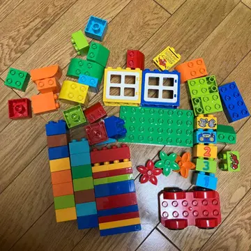 컬러풀 블록 세트 LEGO 듀플로 자동차 숫자 꽃