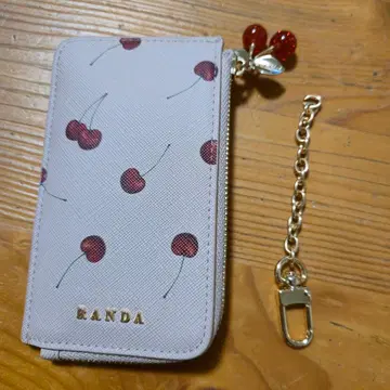 RANDA 란다 체리 프린트 프래그먼트 케이스 핑크 패스 케이스