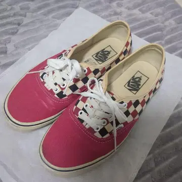 VANS 스니커즈 체크 레드