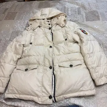 까스텔바작 후드 부착 다운 자켓 아이보리