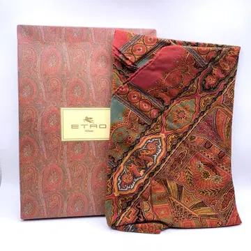ETRO 페이즐리 무늬 대형 스톨 박스 포함 미사용 약 133cm