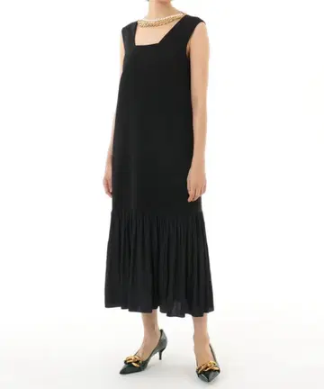 [ 새상품 ] GRACE CONTINENTAL 목걸이 포함 티어드 드레스