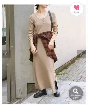 택 포함 새상품 RIVE DROITE 리브 드와 라운드넥 2WAY 원피스