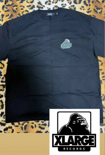 XLARGE 블랙 T셔츠 고릴라 로고