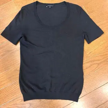 새상품급 Theory 띠어리 블랙 실크 혼방 니트 반팔 블랙 M