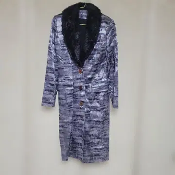 BEL AIR 퍼 카라 부착 롱 코트 그레이 계열