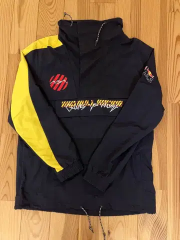 네이비 옐로우 컬러 푸마 레드불 레이싱 윈드 브레이커