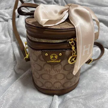 LUYWEIDIER 로고 브라운 숄더백 브랜드 고급스러움