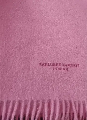 [ 새상품급 ] 캐서린 햄넷 캐시미어 스톨 핑크 계열