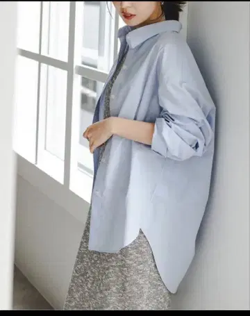 NOBLE 노블 에포트리스 오버 셔츠 블루 2025SS