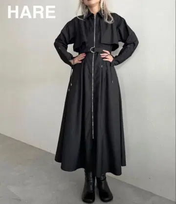 새상품급 HARE 하레 레이스업 슬리브 집업 원피스 F 벨트 포함