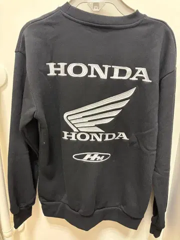 HONDA 빅 실루엣 맨투맨 블랙 속기모 L 사이즈 택 포함 새상품