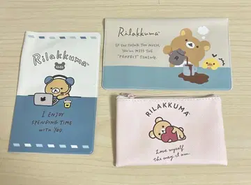 리락쿠마 우체국 한정판 통장 케이스 2개 세트 덤으로 미니 파우치 포함