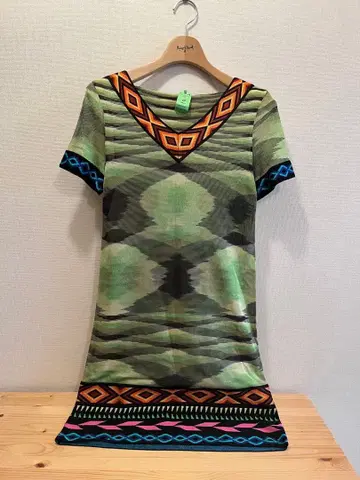 MISSONI 튜닉 40 그린/오렌지