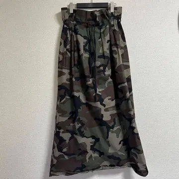 JOHNLAWRENCESULLIVAN 카모플라쥬 롱 스커트 카모 패턴