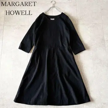 새상품급 마가렛호웰 긴팔 원피스 1 블랙 울 A라인
