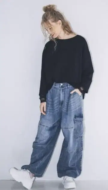 인기 상품 INDIMARK 인티마크 카고 팬츠 데님 팬츠 XL