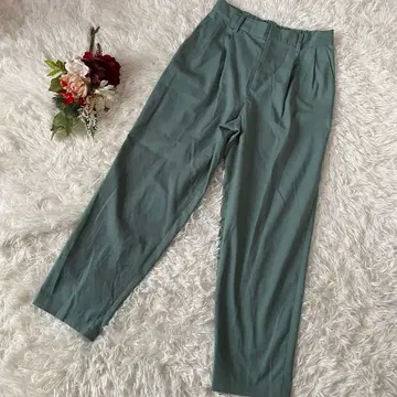 [ a.v.v/아베베 ] 캐주얼 팬츠 그린 스트레이트(M) 밴딩