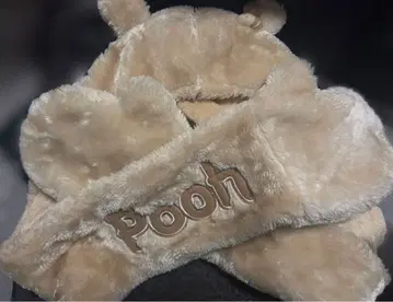 푸우 디즈니 후드 부착 머플러