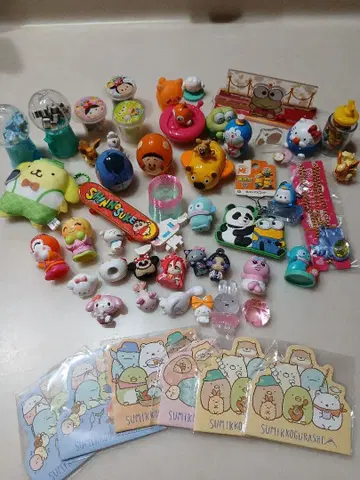 미니 메모, 스미코구라시, 미니언, 헬로키티 등, 목욕공 피규어 세트