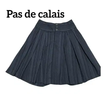 Pas de calais 파드칼레 스커트 블랙 플리츠 LL
